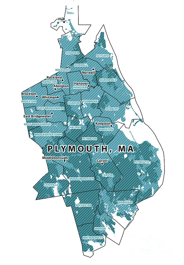 Map of North Hanson, MA, Massachusetts