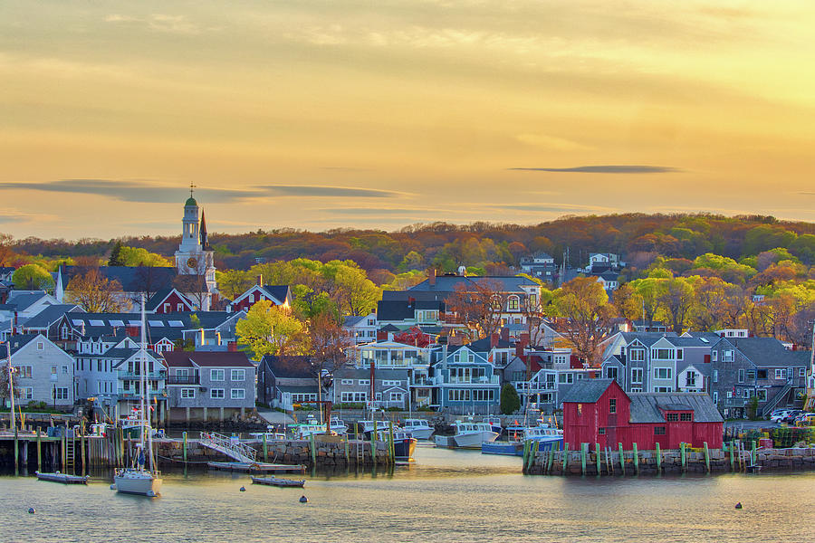Motif Number 1 Photograph - Massachusetts Scenic View of Rockport Harbor by Juergen Roth
