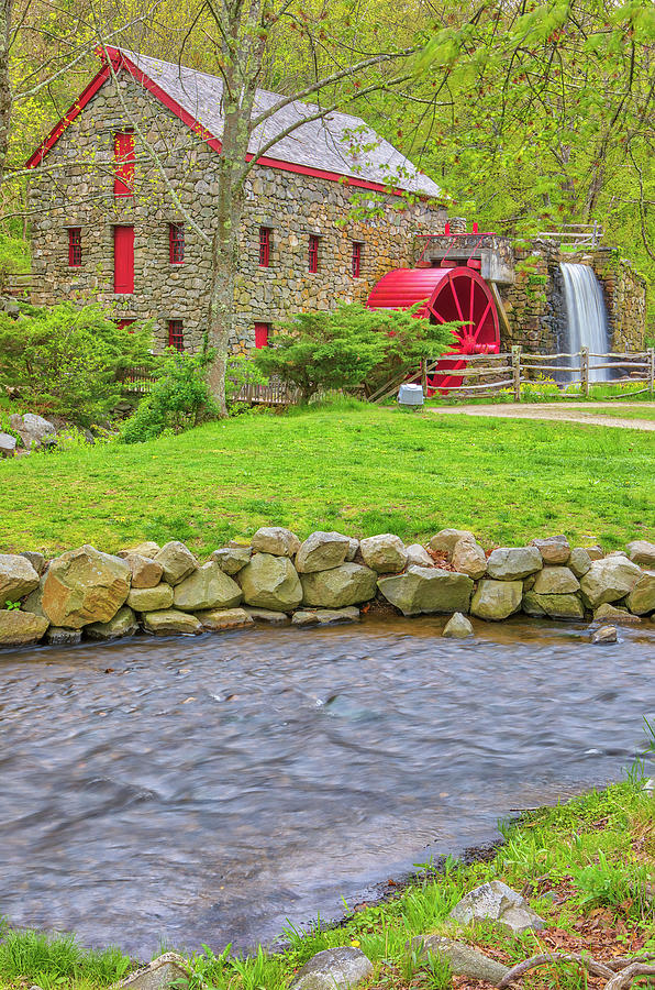Massachusetts Spring Colors at the Sudbury Grist Mill Photograph by Juergen Roth