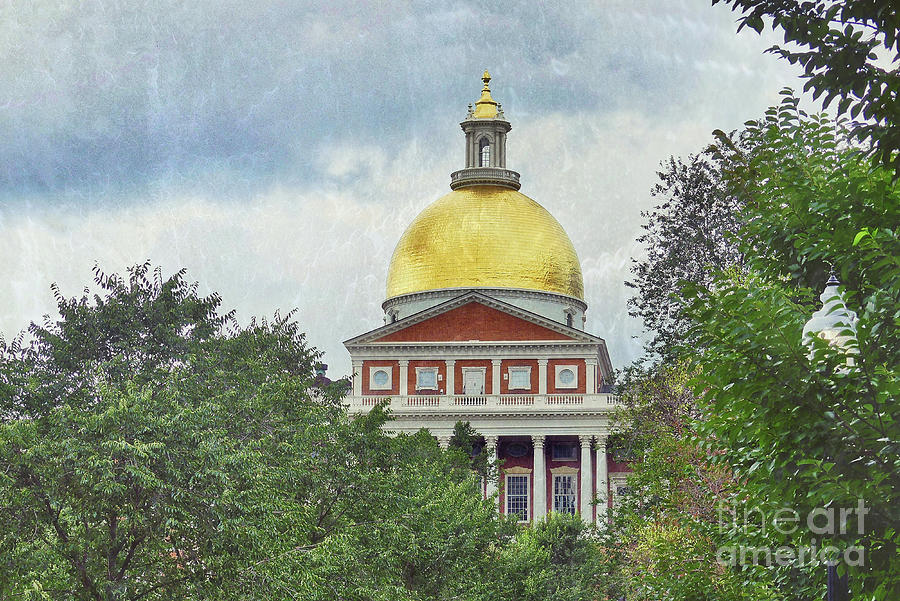 Massachusetts State House Digital Art by Amy Dundon