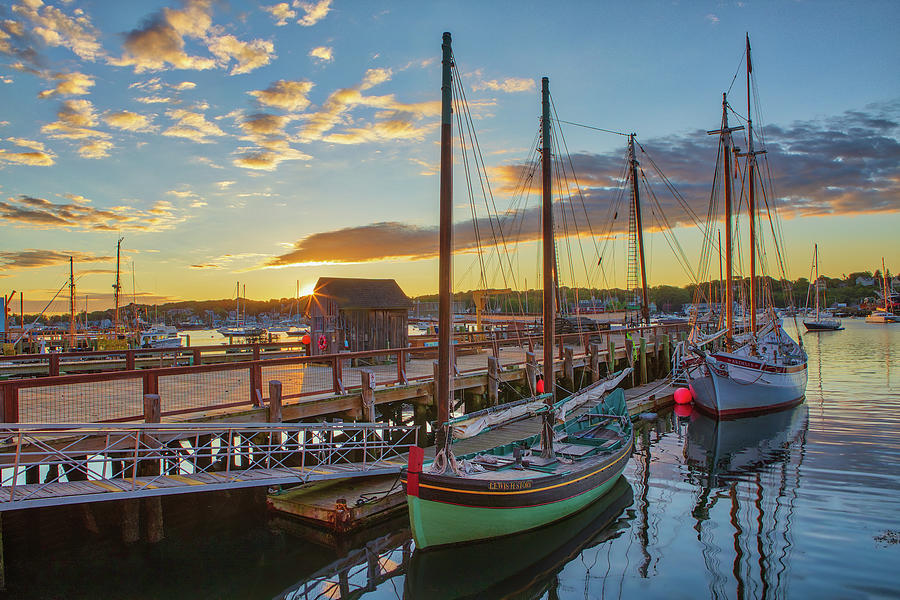 Massachusetts Sunrise at Maritime Gloucester Harbor  Photograph by Juergen Roth