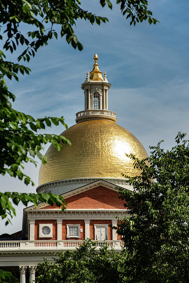 Massachusetts-The Dome of the State House Photograph by Judy Wolinsky