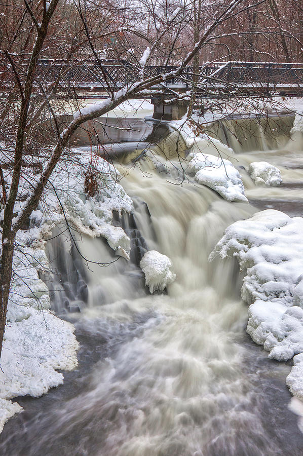 Massachusetts Winter Scenery at Roaring Newton Falls Photograph by Juergen Roth
