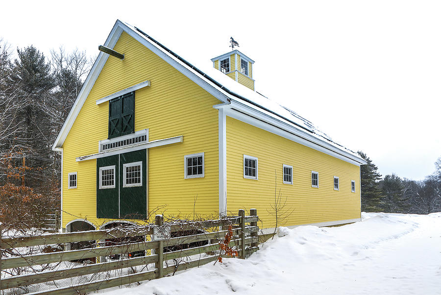 Massachusetts Yellow Barn Photograph