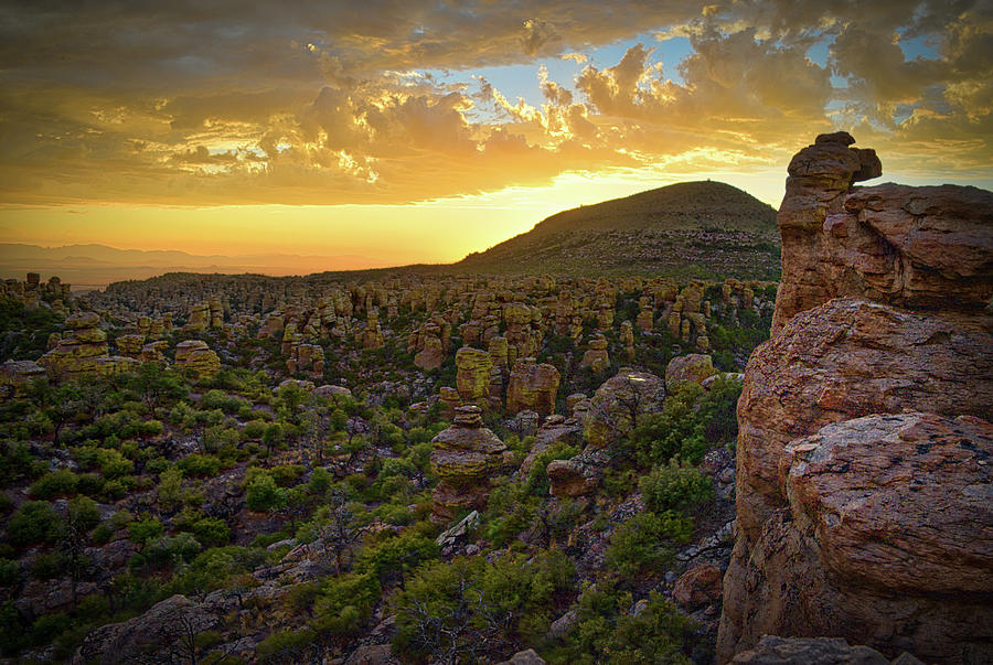 Massai Point Sunset, Chiricahua National Monument  Photograph by Chance Kafka