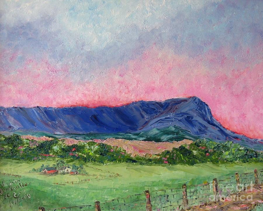 Massanutten Peak Beyond Dawn - SOLD Painting by Judith Espinoza