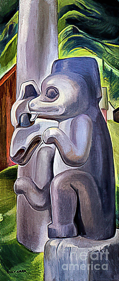 Masset Bears by Emily Carr 1941 Painting by Emily Carr