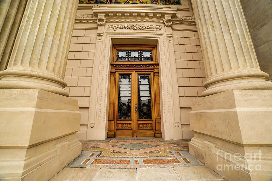 Massive Ancient Roman Columns With Wooden Door Architecture Wide   Massive Ancient Roman Columns With Wooden Door Architecture Wide Dragos Nicolae Dragomirescu 