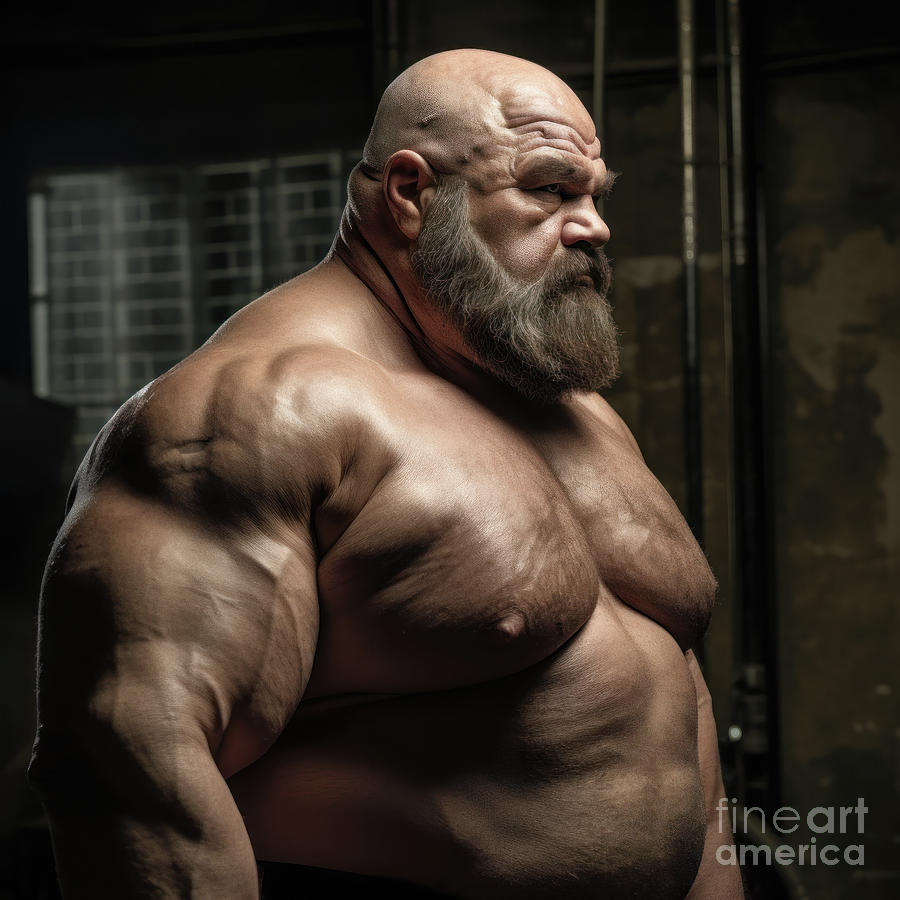Massive bearded strongman Digital Art by Bear Pictureart