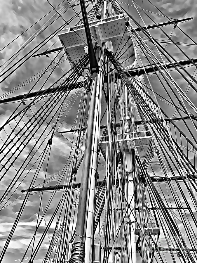 Uss Constitution Mixed Media - Massive Masts of the USS Constitution by Tracy Ruckman Uss Constitution Mixed Media - Massive Masts of the USS Constitution by Tracy Ruckman