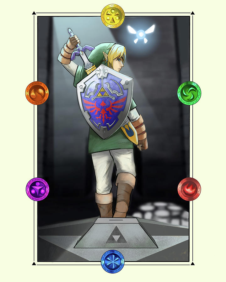 The Legend Of Zelda Digital Art - Master Sword by Gabriel Dias