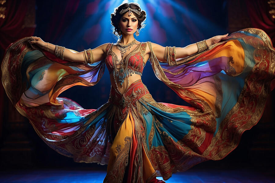 Mata Hari Dances Digital Art