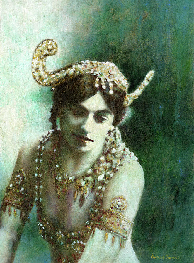 Mata Hari Painting - Mata Hari by Michael Thomas Mata Hari Painting - Mata Hari by Michael Thomas