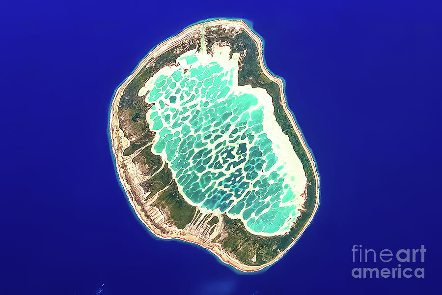 Mataiva Atoll South Pacific From Space Photograph by M G Whittingham ...