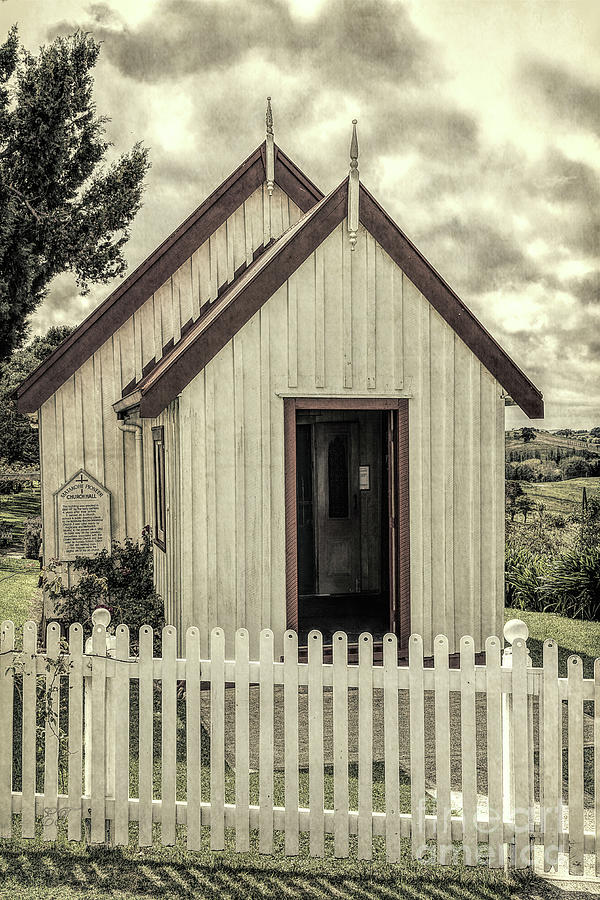 Matakohe Pioneer Church Hall, New Zealand Photograph by Elaine Teague