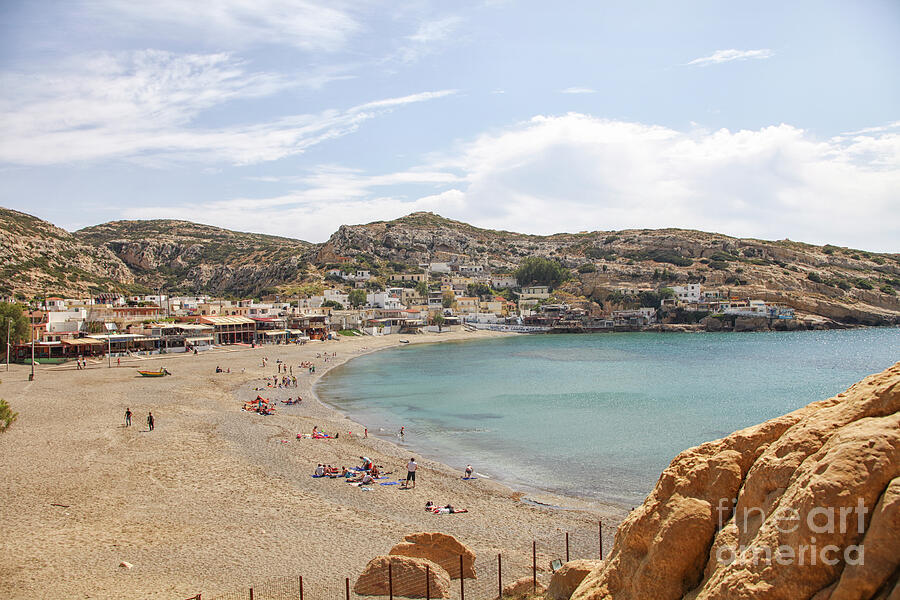 Matala beach on Crete in Greece Photograph by Patricia Hofmeester