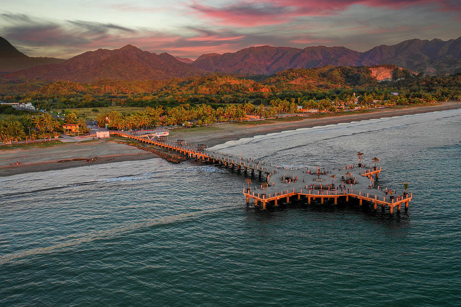 Matanchen Bay Nayarit pier Photograph by Randy Kostichka - Fine Art America