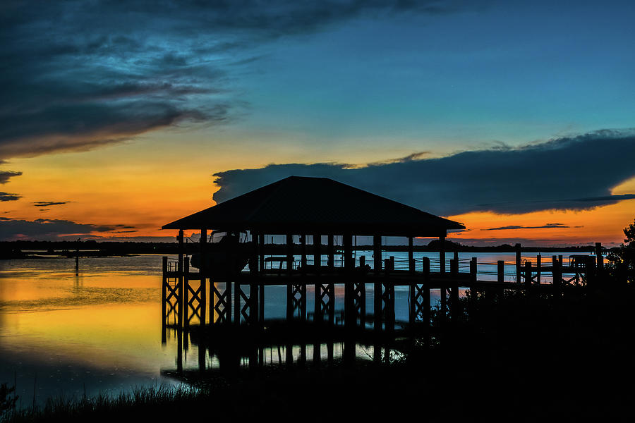 Matanzas Sunset Boathouse Silhouette Photograph by Kenneth Everett