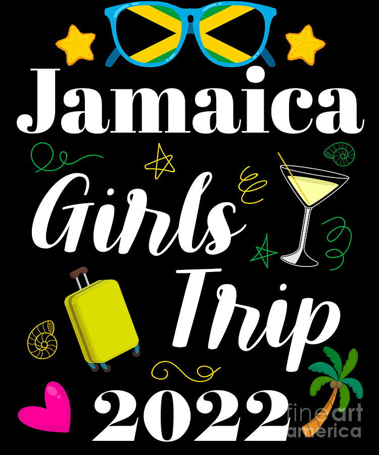 Matching Bachelorette Jamaica Girls Trip 2022 design Digital Art by ...