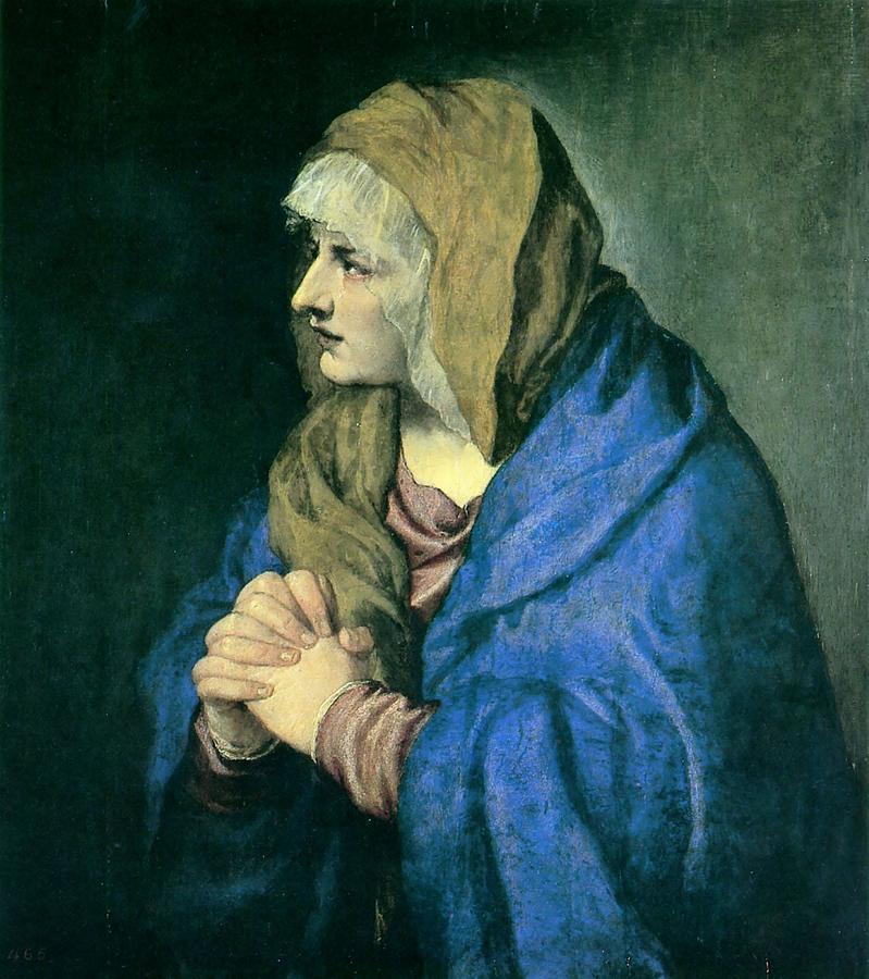Titian Painting - Mater Dolorosa by Titian