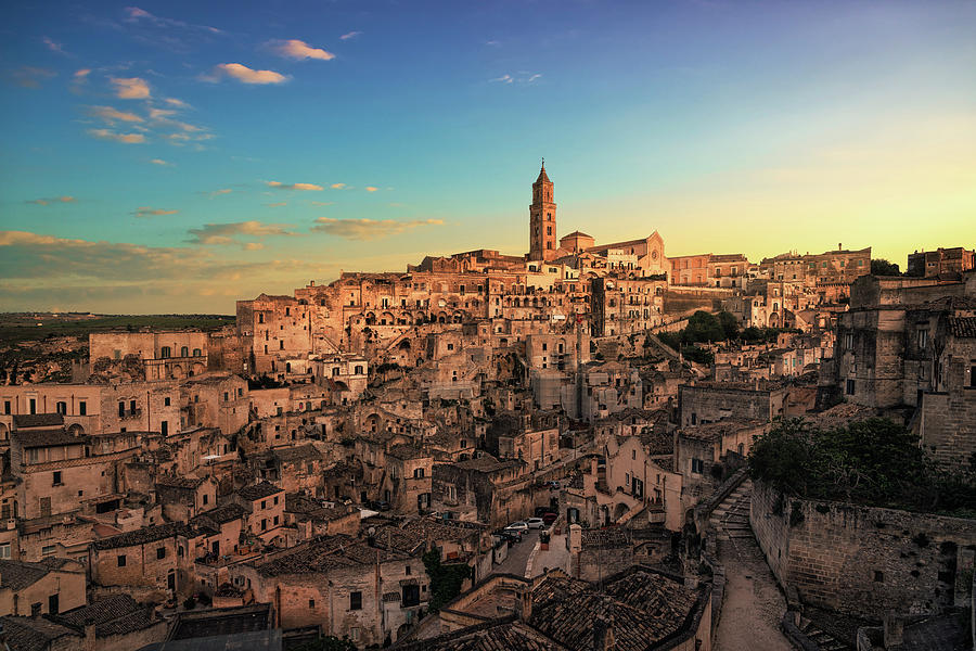 Warm Sunset over Matera Photograph by Stefano Orazzini