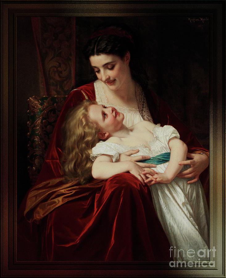 Maternal Affection by Hugues Merle Fine Art Old Masters Reproduction by Xzendor7 Maternal Affection by Hugues Merle Fine Art Old Masters Reproduction by Xzendor7