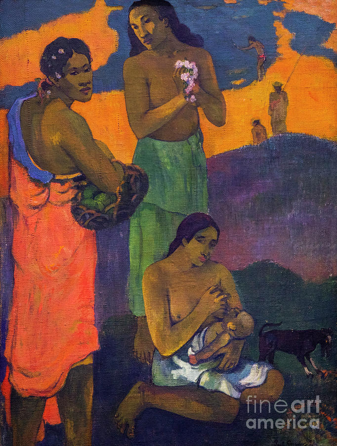 Paul Gauguin Photograph - Maternity, Motherhood, Three Women on the Seashore, 1899 by Kate Kimber