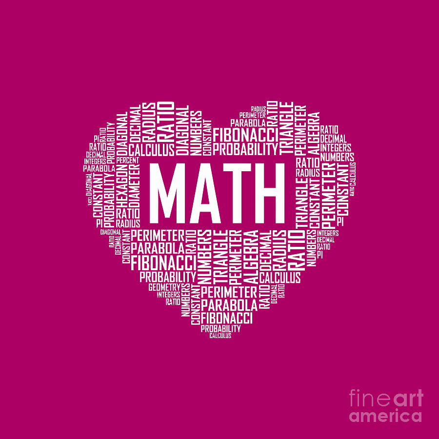 Math Heart Drawing by Daniel M Clark - Fine Art America