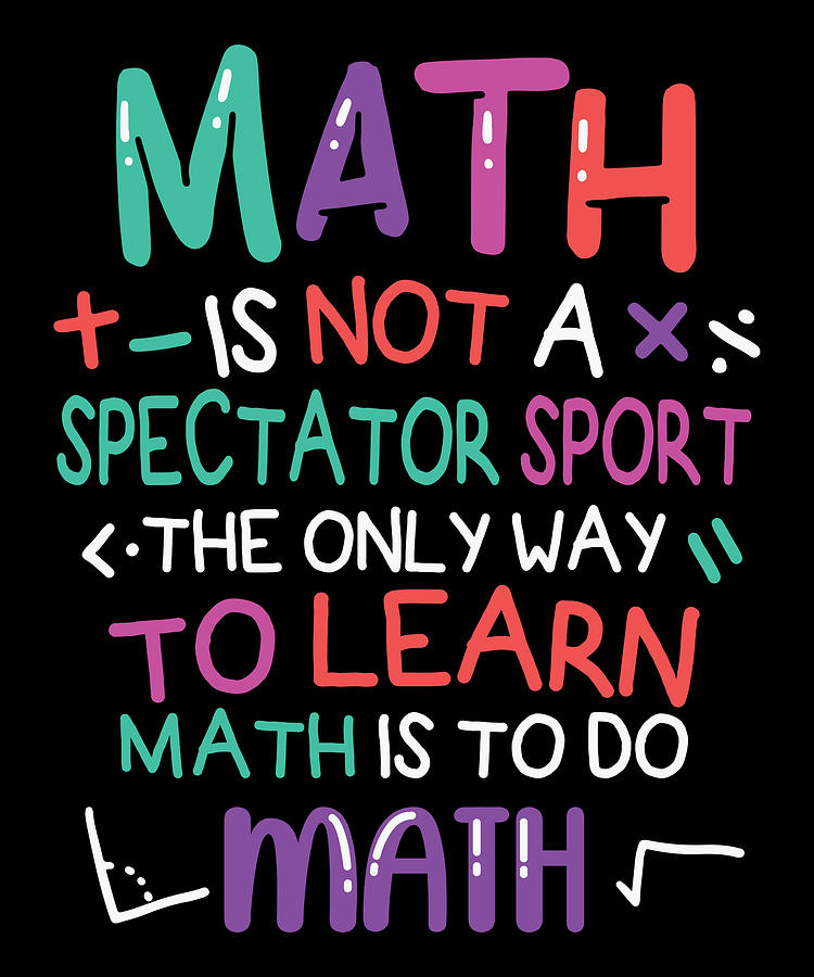 Math Teacher quote with Mathematical Symbols Pastel by Norman W - Fine ...