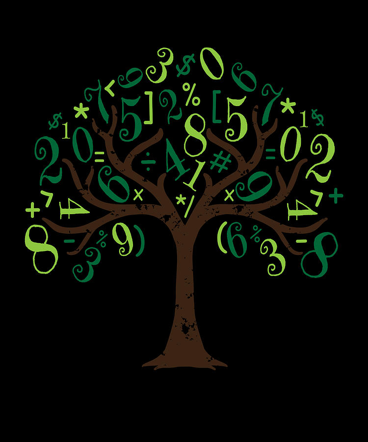 Math Tree Math Tree Mathematics Digital Art by Moon Tees - Pixels