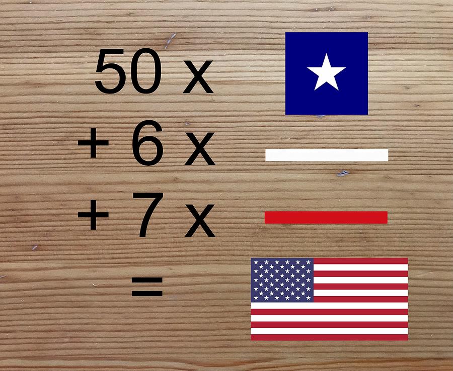 Mathematical Expression of the U.S. Flag Digital Art by Jan Dolezal