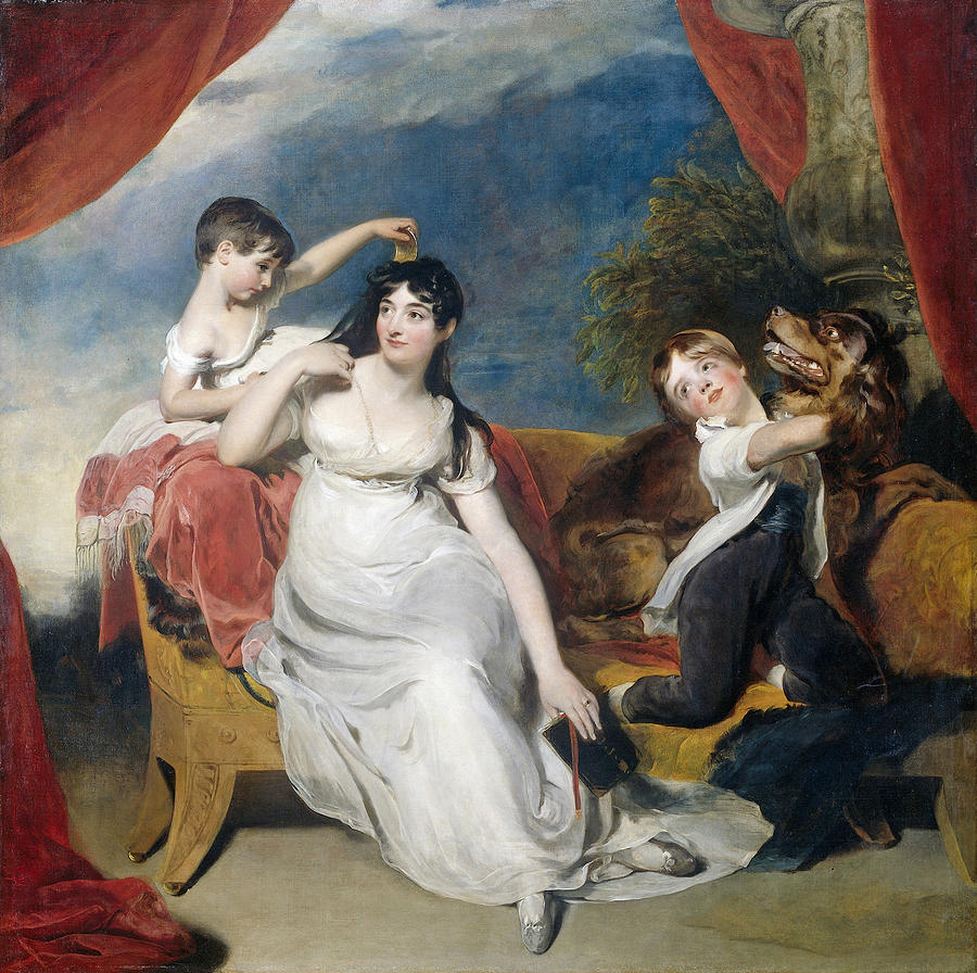 Mathilda Bingham with Two of her Children Painting by Thomas Lawrence