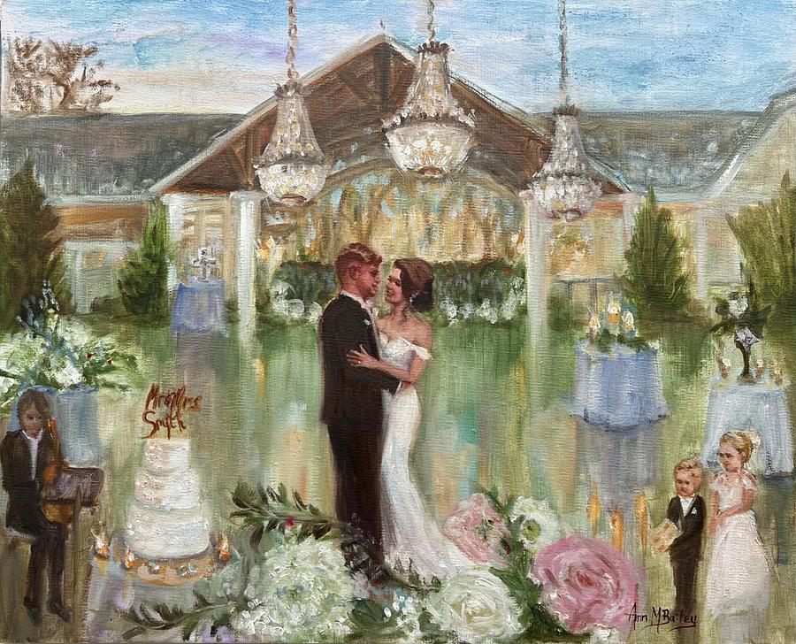 Mathis Smith First Dance Wedding Painting Painting by Ann Bailey