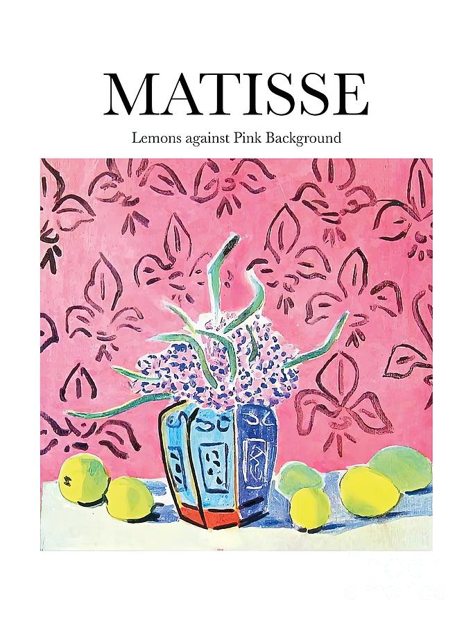 Matisse Lemons against Pink Background Painting by Jacob Taylor - Fine ...