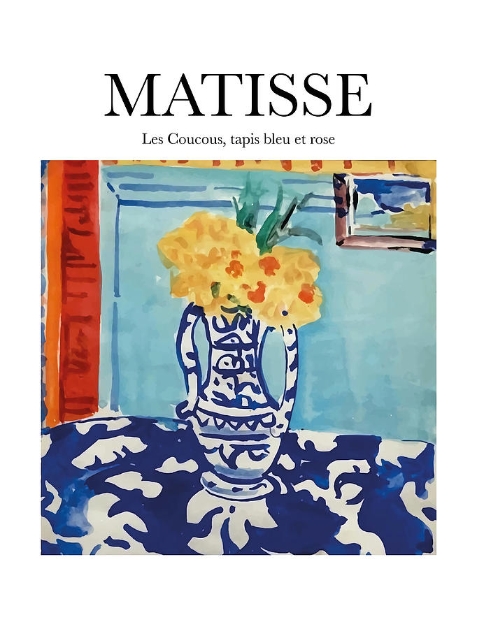 Matisse Les Coucous tapis bleu et rose Poster Painting by Ethan Bennett ...