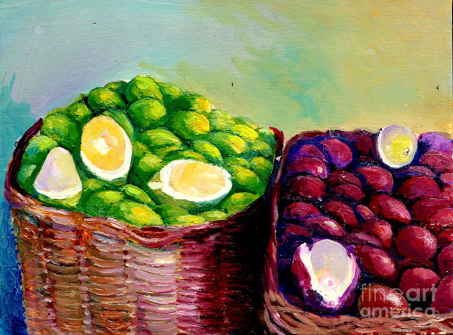 Matoa Fruit Harvest Painting by Jason Sentuf