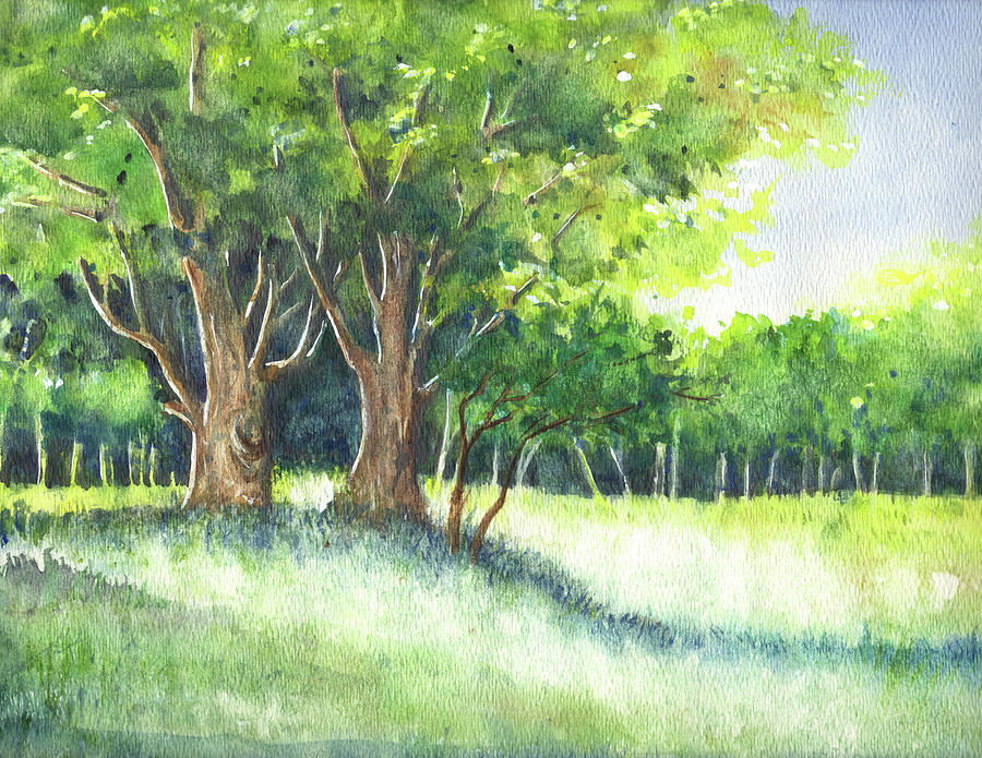 Matriarchal Trees Painting by Shirley Heyn