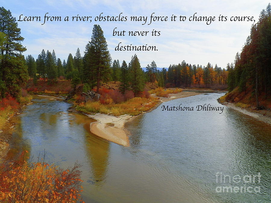 Matshona Dhliway Poetry-Quotes Art Prints, Learn From A River ...