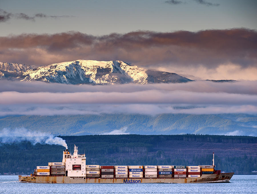 Salish Sea Photograph - Matson Tacoma by Bob VonDrachek