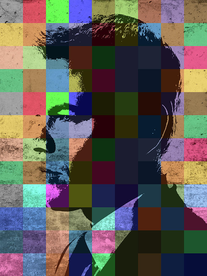 Matt Damon Mixed Media - Matt Damon Patchwork Pop Art Portrait by Design Turnpike