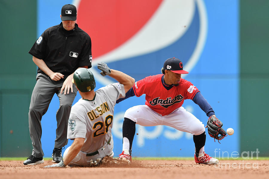 Matt Olson And Francisco Lindor Photograph by Jason Miller Matt Olson And Francisco Lindor Photograph by Jason Miller
