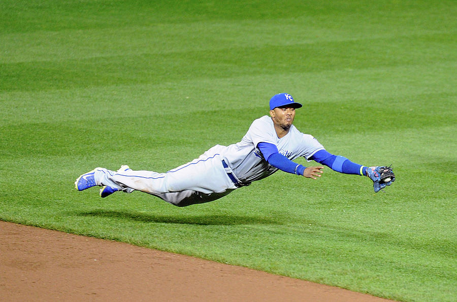 Matt Wieters and Alcides Escobar Photograph by Greg Fiume