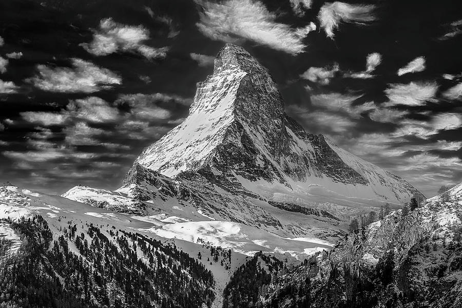Matterhorn in the Clouds Photograph by Don Hoekwater Photography