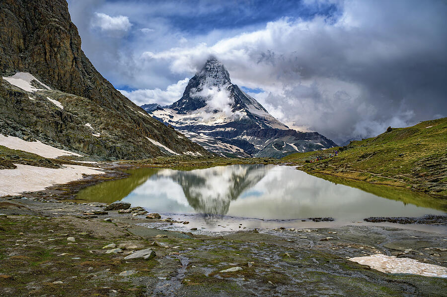 Matterhorn Reflected in Riffelsee Lake, Swiss Alps Photograph by Miroslav Liska