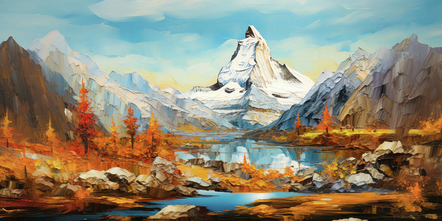 Mountain Digital Art - Matterhorn by Imagine ART