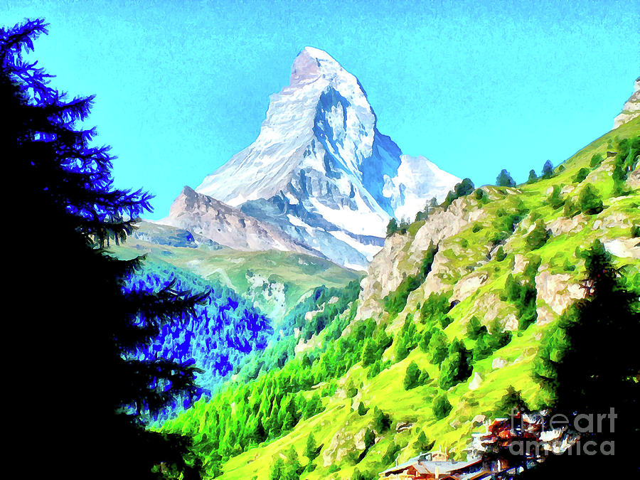 Matterhorn - Zermatt Digital Art by Joseph Hendrix