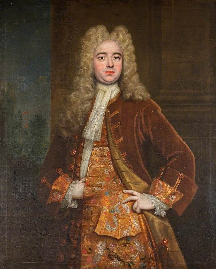 Matthew Hutton of Newnham Herts d 1728 Painting by John Verelst | Fine ...