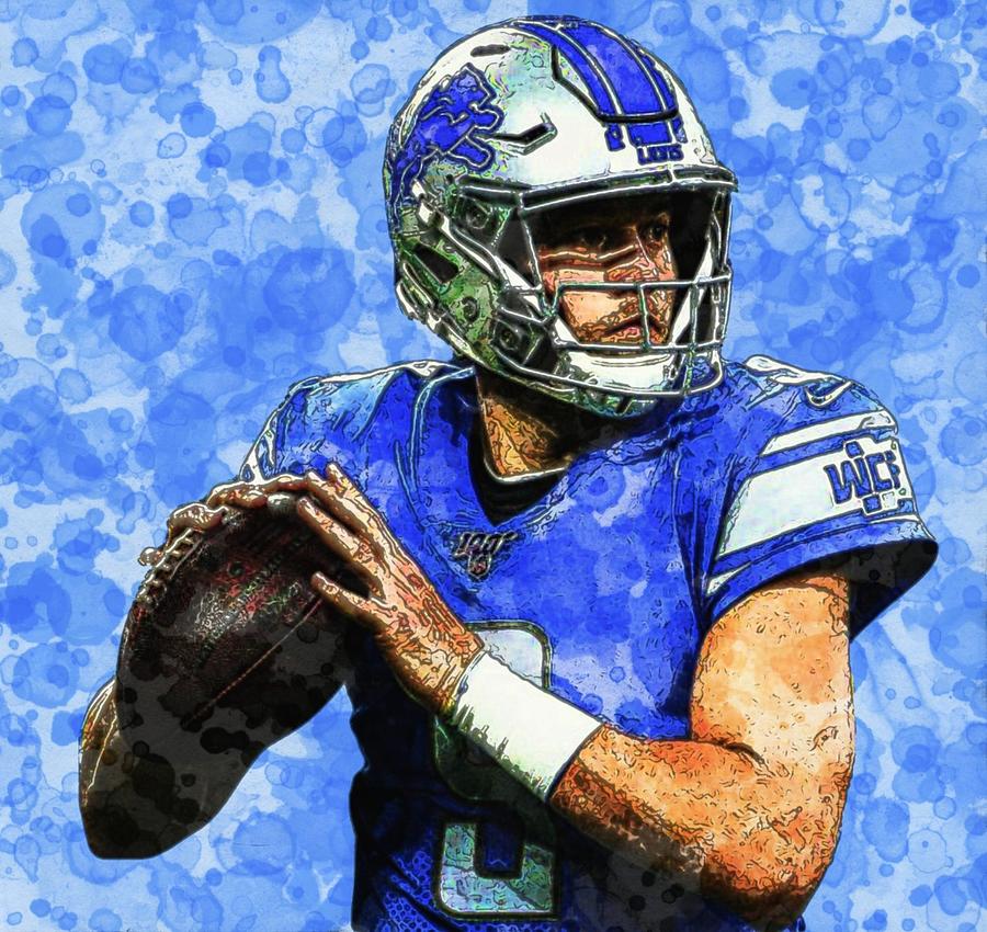 Matthew Stafford Lions QB Digital Art by Bob Smerecki - Pixels