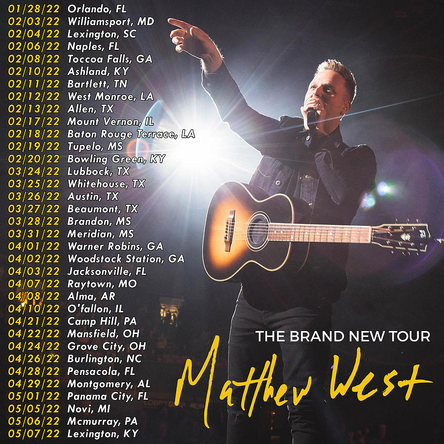 Matthew West The Brand New Tour Dates 2022 Ri80 Digital Art by Raisya