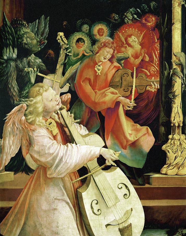 Matthias Grunewald / Inssenheim Altar Mystical Concert -detail-, 1515. Painting by Matthias Grunewald -c 1460-1528-